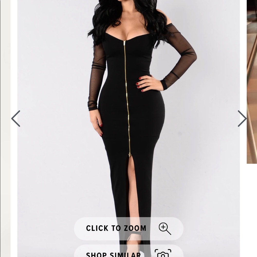 Fashion nova - Morticia Dress - Black
